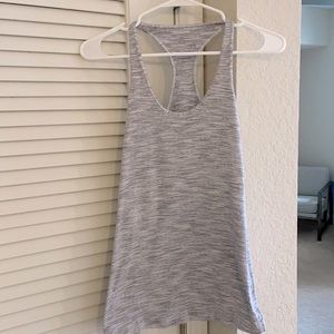 Lululemon tank with grey stripes